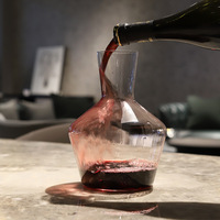 Carafe à vin ultra-fine en verre transparent soufflé à la main, aérateur de vin rouge pour la maison et le bar