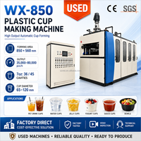 Machine automatique d'occasion WX-850 pour la fabrication de gobelets en plastique PP PS PET, ligne de production de thermoformage pour gobelets jetables d'eau, de yaourt et de café
