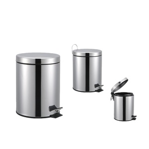 Poubelle à pédale en acier inoxydable 3L/5L/12L pour salle de bain d'hôtel, poubelle à pédale pour chambre d'hôtel - Product Image 2