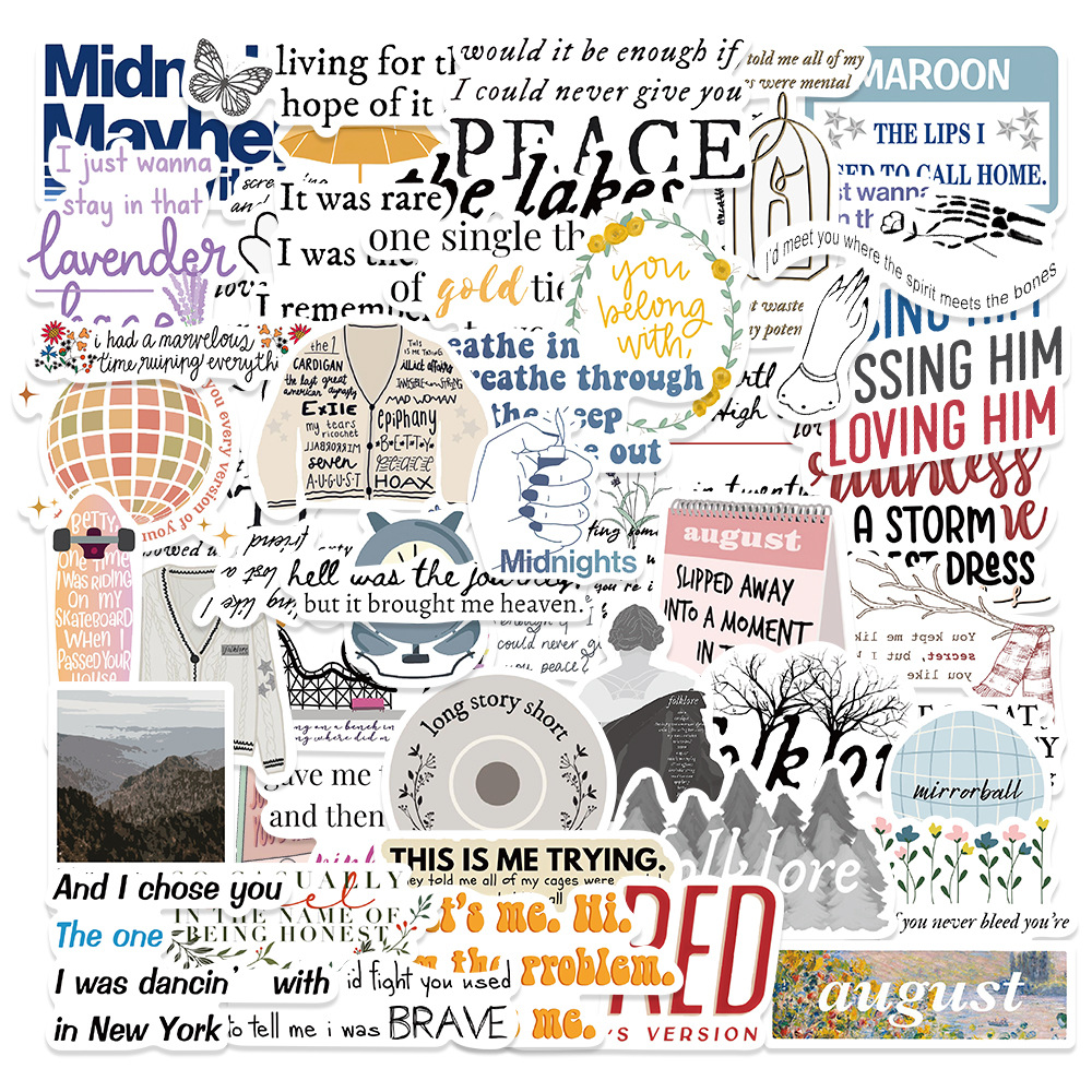 TT128 - สติกเกอร์ 52 ชิ้น/ถุง