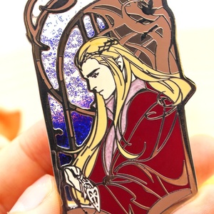 Pin de solapa personalizado de personajes de anime, insignia de metal esmaltado duro, transparente, con arena movediza, esmalte - Product Image 4