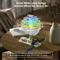 Lámpara de Mesa LED Minimalista de ABS con Carga Inalámbrica Rápida de 15W para Oficina, Mesita de Noche y Sala de Estudio con RGB