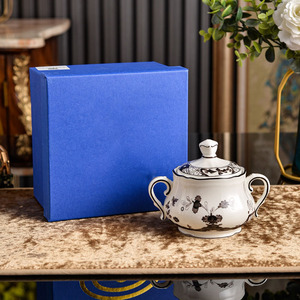 Elegant <b>White</b> Floral Ceramic Dinnerware <b>Set</b> Chinoiserie Style Porcelain Plates Teapot Cup for Home Dining Party - Product Image 2