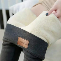 Leggings chauds pour femmes à taille haute, épais et extensibles, pantalons thermiques pour filles