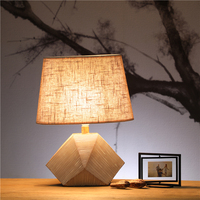 Lampe de table en résine géométrique vintage de haute qualité avec abat-jour, lampe de chevet nordique pour la maison et l'hôtel