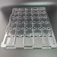 Plateaux blister au chocolat Plateau d'insertion carré jetable en PET et en plastique pour emballage de plateau de moule de collations de barres de chocolat