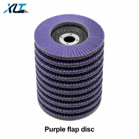 Disque à lamelles abrasif en céramique violette de qualité supérieure T27 T29 de 4 pouces, support en fibre de verre robuste, disque de meulage abrasif pour le meulage des métaux