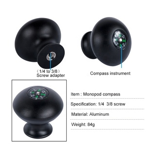 BEXIN Trépied Monopode Bâton de Marche Poignée Support adaptateur Tête ronde avec Boussole pour canne bâton trekking randonnée - Product Image 2