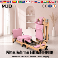 Machine de Pilates Reformer Pliante en Bois d'Érable de Luxe, Équipement de Fitness Professionnel, Logo Personnalisé, Prix de Gros Usine, CE ISO SGS