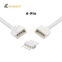 Kabel ekstensi lampu LED, Strip cahaya LED bebas las, kawat penghubung 1M 2.5M 5M 7.5M 10M 4-Pin 5-Pin 6-Pin untuk lampu RGB RGBW RGBCW