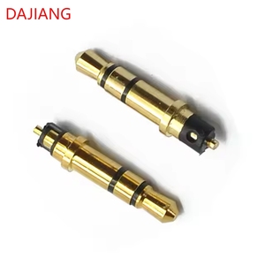 DAJIANG personalizado 3,5mm latón estéreo 3 polos Audio auriculares <span class=keywords><strong>Jack</strong></span> enchufe macho conectores enchufe Audio <span class=keywords><strong>conector</strong></span> micrófono OEM - Product Image 5