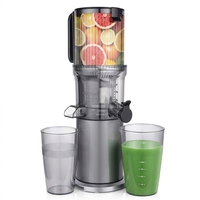 Extracteur de jus à froid à double filtre et goulotte large, silencieux, pour fruits et légumes