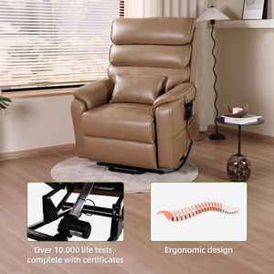 <span class=keywords><strong>Fauteuil</strong></span> inclinable électrique moderne en <span class=keywords><strong>cuir</strong></span> Power Lift pour personnes âgées, avec chauffage lombaire et massage vibrant 4 points, canapé ZG Lift - Product Image 6