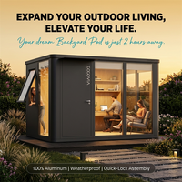 Kit de Chambre Modulaire en Aluminium Cocovia TF30 – Bureau de Jardin Moderne en Kit, Pod de Jardin & Studio de Jardin pour Supermarché