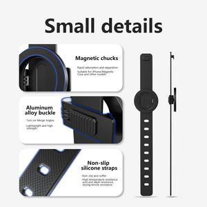 Porte-anneau magnétique avec boucle en alliage d'aluminium Sangles antidérapantes en silicone Aimant 4000Gs Universel pour iPhone MagSafe Tous les appareils - Product Image 4