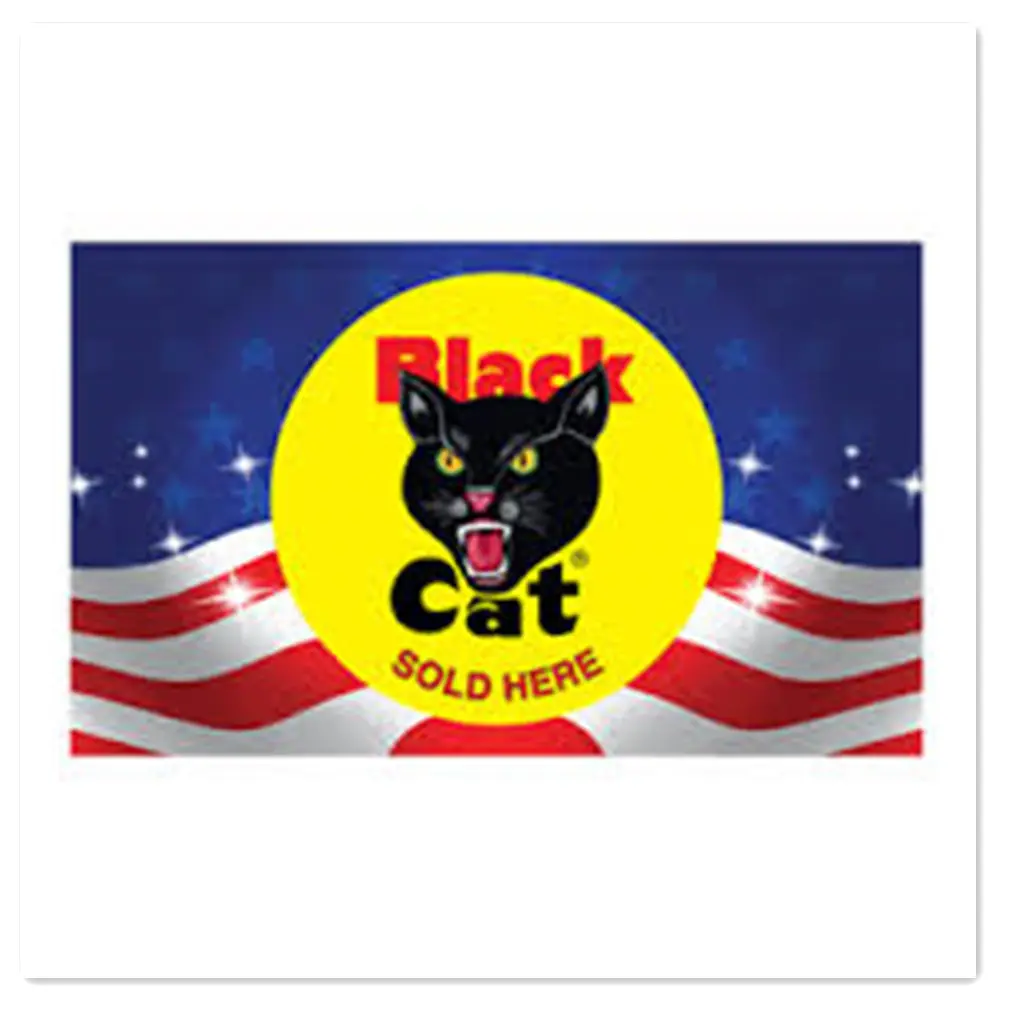 Custom Firework Flags Black Cat Flag Banners