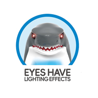 Jouet de requin dansant avec lumières LED balançant vers le bas gauche droite déplace le balancement du corps enfants jouets électroniques fête jeu amusant