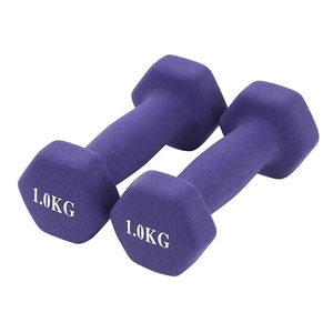 Conception de logo personnalisé, ensemble d'haltérophilie fixe hexagone de musculation, 1 à 20lb, haltères d'entraînement en néoprène pour femmes - Product Image 3