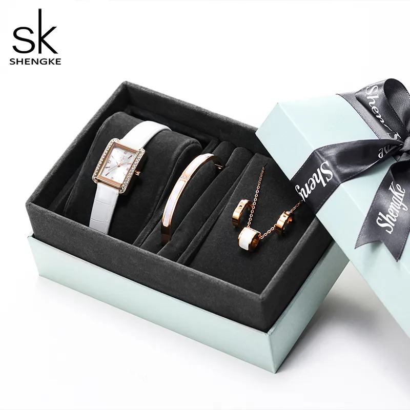 YongHong bracciale Set orologio da polso orologio collana bracciale Set per regalo con scatola di moda gioielli di insetti per le donne