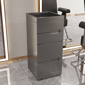 Armoire <span class=keywords><strong>à</strong></span> outils pour salon de coiffure avec support pour sèche-cheveux, armoires de rangement pour la beauté, fournie par l'usine - Product Image 5