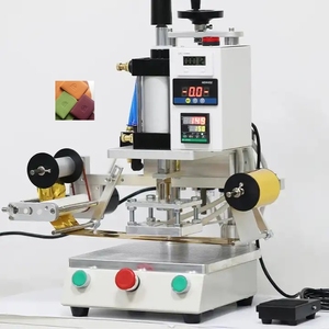 Small Gold Manual PVC Paper Leather Customizable Logo Embossed Machine Pneumatic Gilding Machine Hot Foil Stamping Machine - Product Image 3
