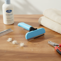 Peigne de toilettage professionnel pour animaux de compagnie (chats et chiens) à deux lames, accessoires pour animaux, brosse anti-poils pour chiens et chats