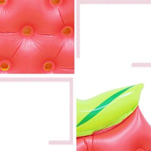 Flotteur <span class=keywords><strong>de</strong></span> piscine gonflable en PVC portable <span class=keywords><strong>de</strong></span> 142 cm en forme <span class=keywords><strong>de</strong></span> fraise, chaise longue aquatique pour adultes, <span class=keywords><strong>coussin</strong></span> d'air flottant pour les loisirs et les divertissements - Product Image 6