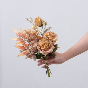 Ramo de Rosas Artificiales Nadja Rose, Tela Plástica Tejida, Decoración para Bodas y Hogar CF01401 - Product Image 2