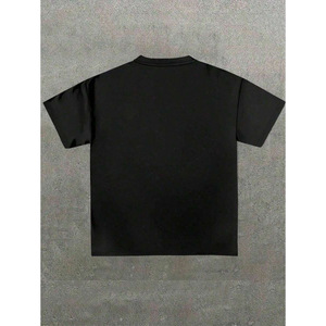 T-shirt en coton à col rond pour homme, coupe ample avec motif, vêtement de loisirs, design estampé à chaud, taille européenne 96%+ - Product Image 2