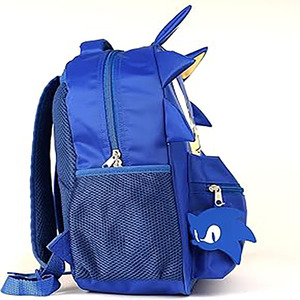 Sac à dos de personnage de jeu, style dessin animé, en tissu Oxford imperméable, pour garçons et filles, avec bretelles réglables, bleu, fermeture éclair <span class=keywords><strong>Sonic</strong></span> - Product Image 4