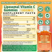 Complément alimentaire en gommes à la vitamine C ultra-puissante 1500 mg, formule personnalisée, fabriqué en Chine, enrichi en fer et en zinc pour hommes et femmes