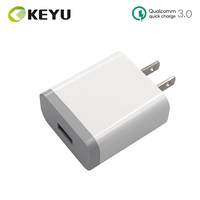 Chargeur mural rapide USB QC 3.0 18W avec prise EU US Japon 2 broches