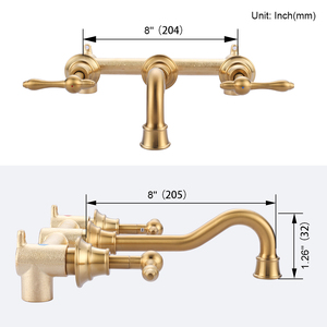 Robinets de <span class=keywords><strong>lavabo</strong></span> muraux encastrés <span class=keywords><strong>Robinet</strong></span> de <span class=keywords><strong>lavabo</strong></span> de salle de bain dissimulé 2 poignées <span class=keywords><strong>3</strong></span> <span class=keywords><strong>trous</strong></span> <span class=keywords><strong>Robinet</strong></span> mitigeur de <span class=keywords><strong>lavabo</strong></span> de salle de bain - Product Image 6