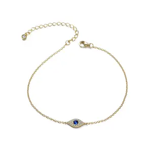 OUXI Devil's Eye 925 Sterling-Silber Kubik-Zirkonien 14K-Gold-Charmanter-Armband Schmuck für Damen und Mädchen Großhandel