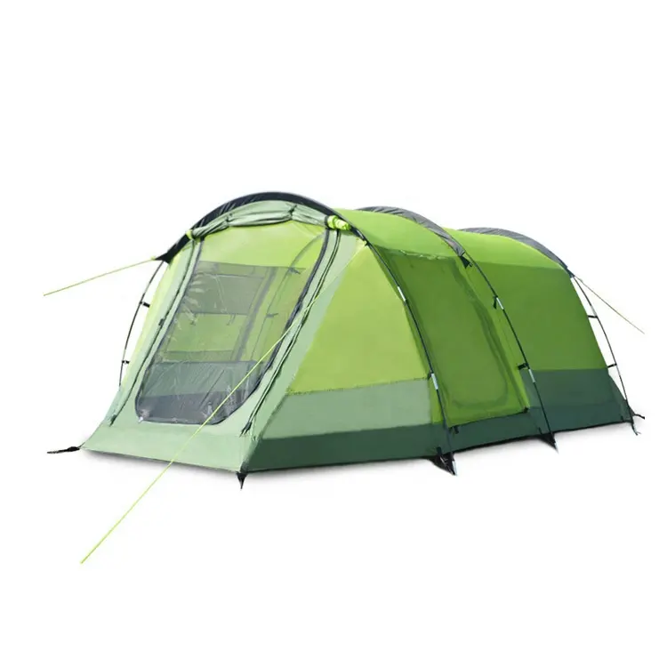 Großhandel langlebige wasserdichte Outdoor Camping Dome Klappt unnel Zelt Großes Camping Tunnel Zelt für Familien mit 2 Betten Zimmer