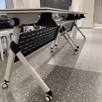Ensemble table et chaises pliantes, bureau mobile modulaire multifonctionnel en bois, nouveau style chinois, pour deux personnes, idéal pour salle de classe