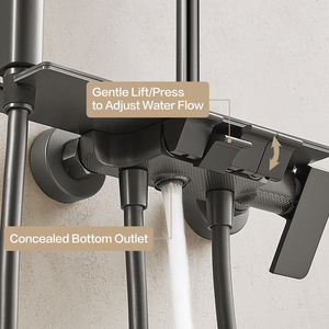 Cabezal de Ducha Manual de Alta Presión con 5 Modos de Rociado y Manguera de Acero Inoxidable para Agua Dura - Product Image 3