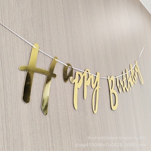 Ins bandiera congiunta lettere di <span class=keywords><strong>compleanno</strong></span> abbronzanti <span class=keywords><strong>buon</strong></span> <span class=keywords><strong>compleanno</strong></span> oro rosa argento bandiera decorazione festa - Product Image 3