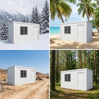 Bureau conteneurisé amovible pour une personne, 20 pieds, préfabriqué, cabine de chantier, poste de garde, cabine de sécurité, conception modulaire en acier léger ISO
