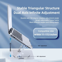 Support d'ordinateur portable en alliage d'aluminium support d'ordinateur de refroidissement suspendu rotatif à 360 degrés