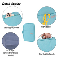 Pochette de voyage pour passeport avec protection RFID, en polyester, élégante et pratique, pour femmes et hommes, organiseur de documents