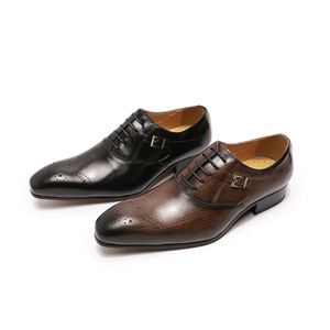 Zapatos Oxford Negros Formales de Plataforma, Estilo Británico de Lujo, para Hombre - Product Image 1