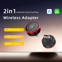 Adaptateur sans fil CarPlay Android Auto 2 en 1 ultra-mini USB-A portable pour voiture Trolink Wi-Fi6+Bluetooth 5.4 Plug and Play pour IOS