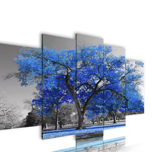 Pintura de Paisaje <span class=keywords><strong>al</strong></span> por Mayor, 5 Paneles, Cuadros Impresos en Lienzo, Árboles Grandes, Animales Salvajes, Decoración del Hogar, Arte de Pared, Paisaje Marino - Product Image 1