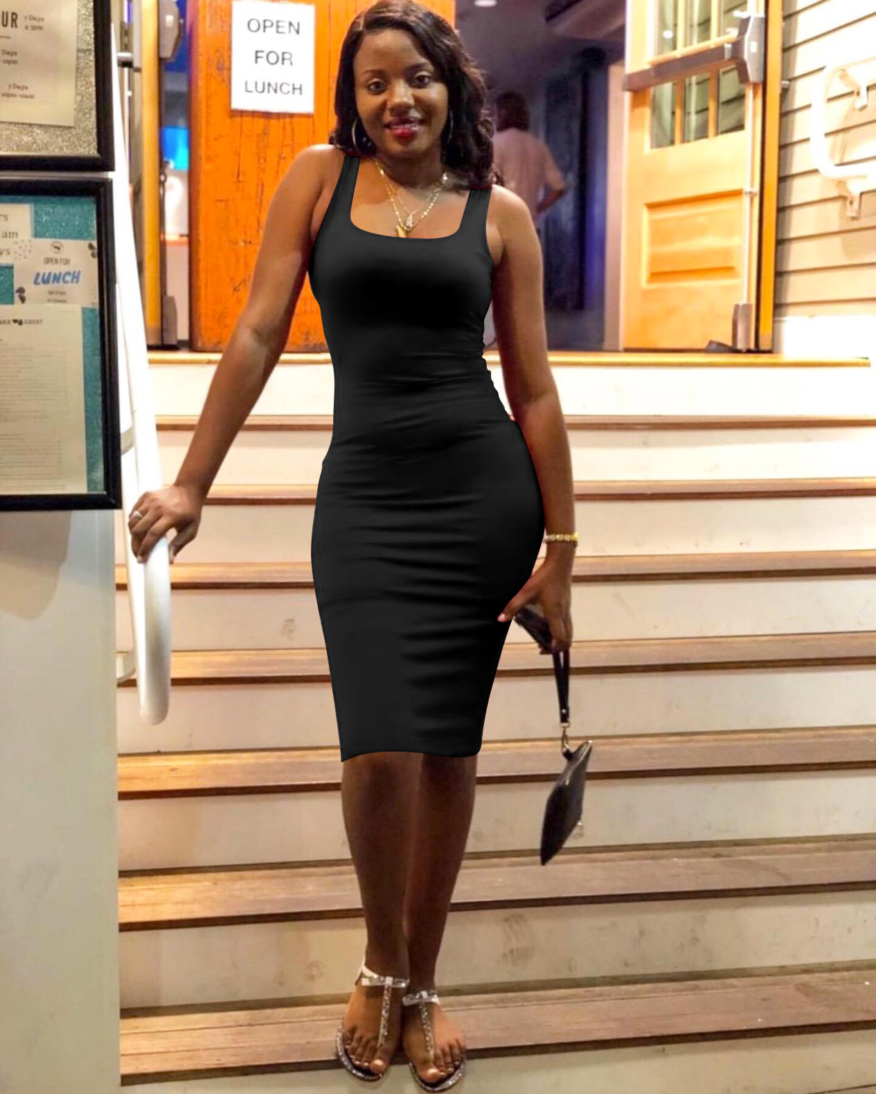 basic bodycon tank dress RIBBED TANK BODYCON MIDI TANK DRESS