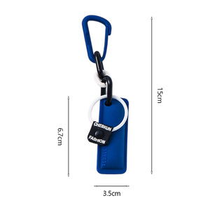 Llaveros de metal DIY de moda con etiqueta privada OEM, llaveros minimalistas tipo mosquetón, dijes ligeros para mochila - Product Image 2