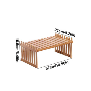 Bamboo <b>Desktop</b> <b>Shelf</b> 2 Tier Multi Functional Plant Stand For Desk Organizing - Product Image 3