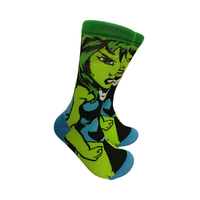 Chaussettes tendance pour hommes, personnages de dessins animés tricotés sur mesure, coton coloré, hiver, chaussettes amusantes unisexes