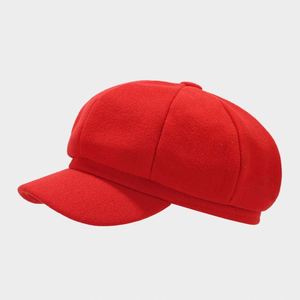 Autumn Winter Women's Beret Newsboy Hat Character <b>Small</b> Octagonal Warm 8 Panels Beret - Product Image 6