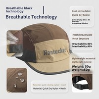 Gorra de camping de nailon personalizada al por mayor, de moda, de secado rápido, transpirable, ligera, con estructura de malla y visera plana, para ciclismo